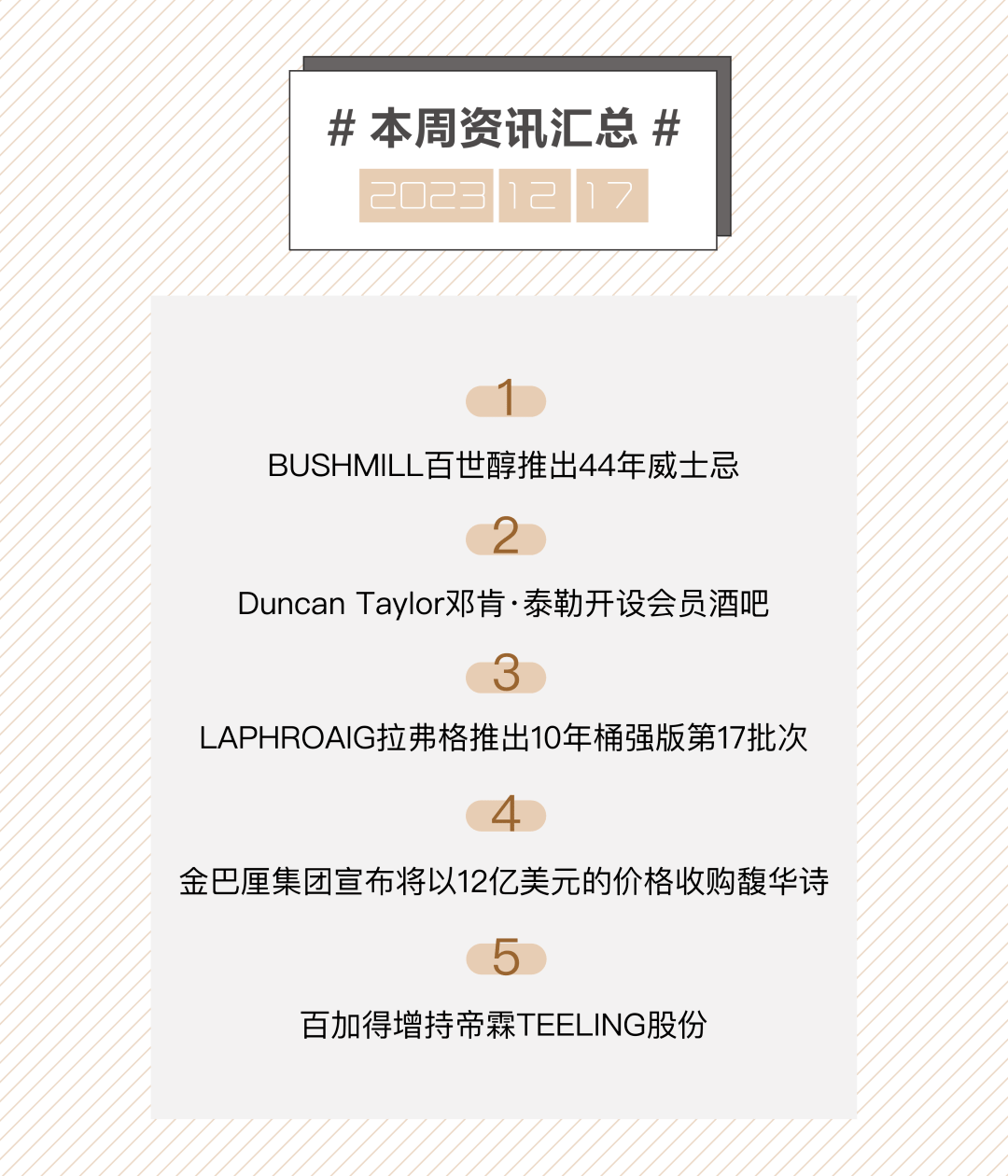 百世醇推出前所未有的44年陳釀;金巴釐收購干邑品牌馥華詩_百加得