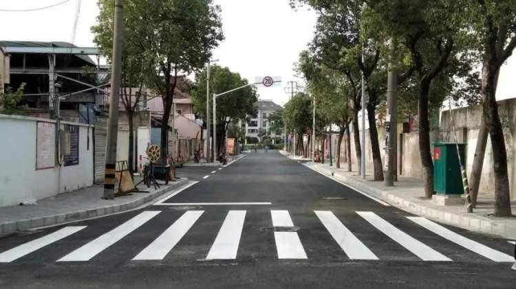 洞涇鎮對茂盛支路進行車行道和人行道翻新,雨汙水主管翻排,新增路燈