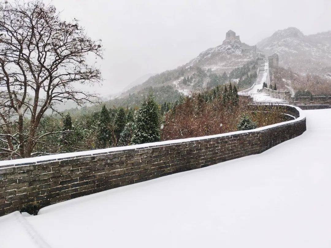 山海关雪景图片