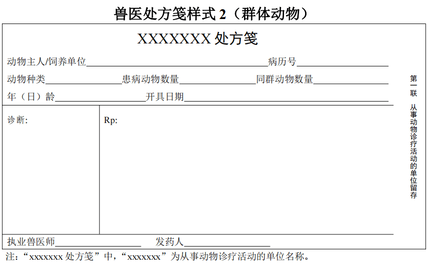 獸醫處方由處方開具,獸藥核發單位妥善保存三年以上,獸用麻醉藥品