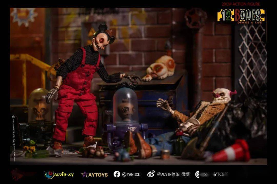 axytoys新系列12 bones,變成潮人的十二生肖~_mice_牛仔_老鼠