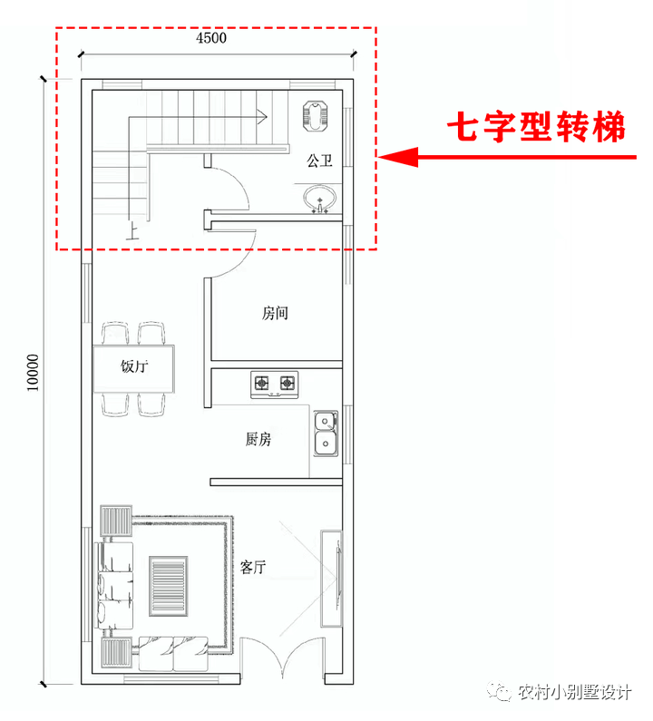 農村自建房別墅設計值樓梯款式分佈圖大全_空間_造型_特點