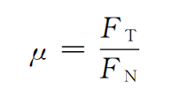 μ定義為切向力(ft)與法向力(fn)的比值:表面摩擦係數03zhang等通過一