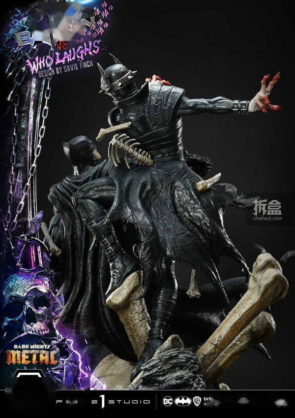 prime 1 studio dc 蝙蝠侠大战狂笑之蝠 1/4美漫雕像_头部_黑暗_配件