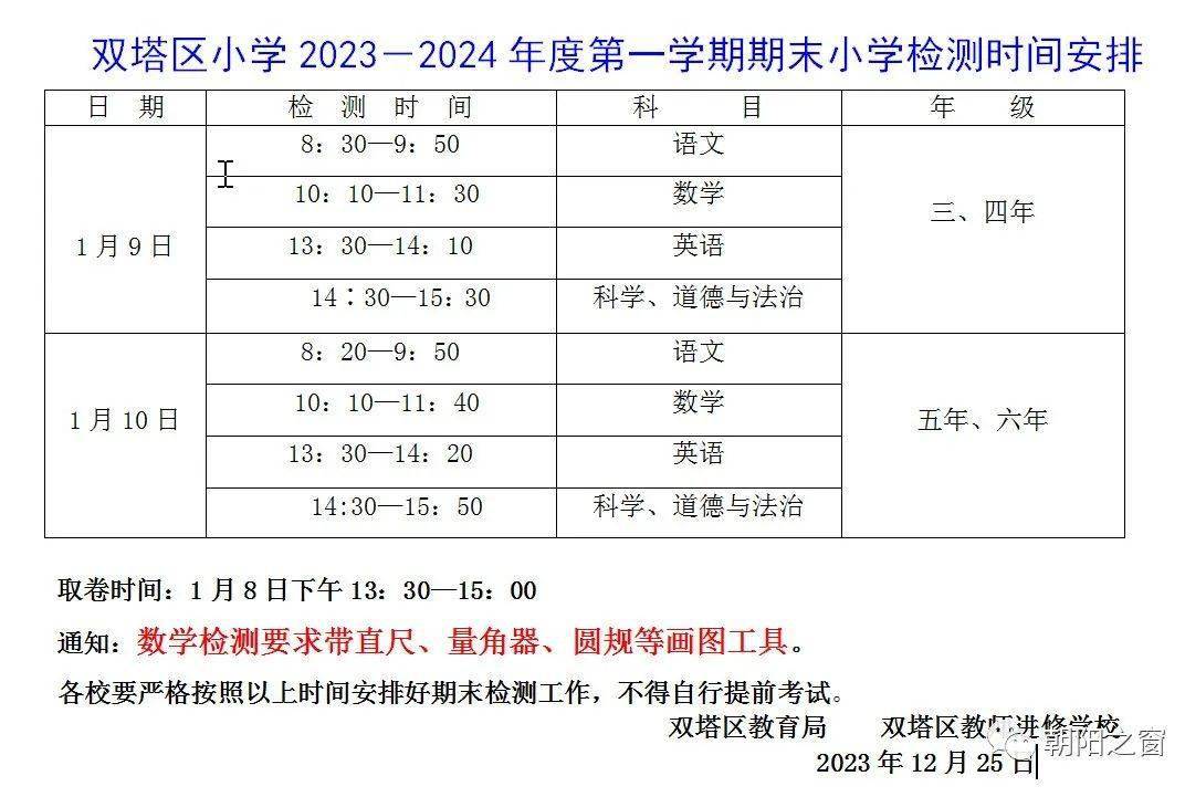 【今天下午開始】朝陽小學期末考試及放假通知._家長_孩子_電話