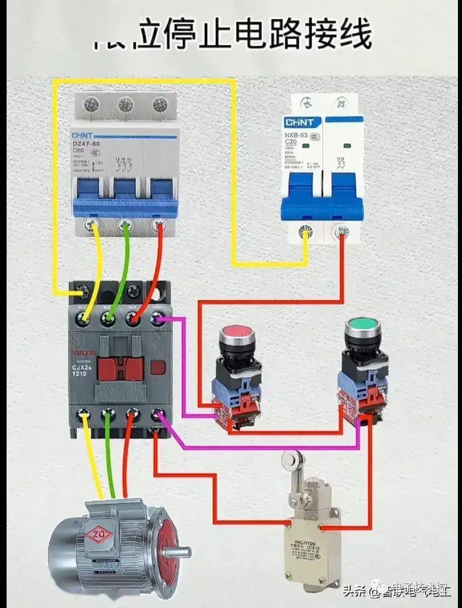 19,電動機綜合保護器啟保停接線20,接觸器自鎖控制電路21,中間繼電器