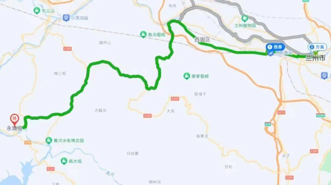 兰永一级公路路线图图片