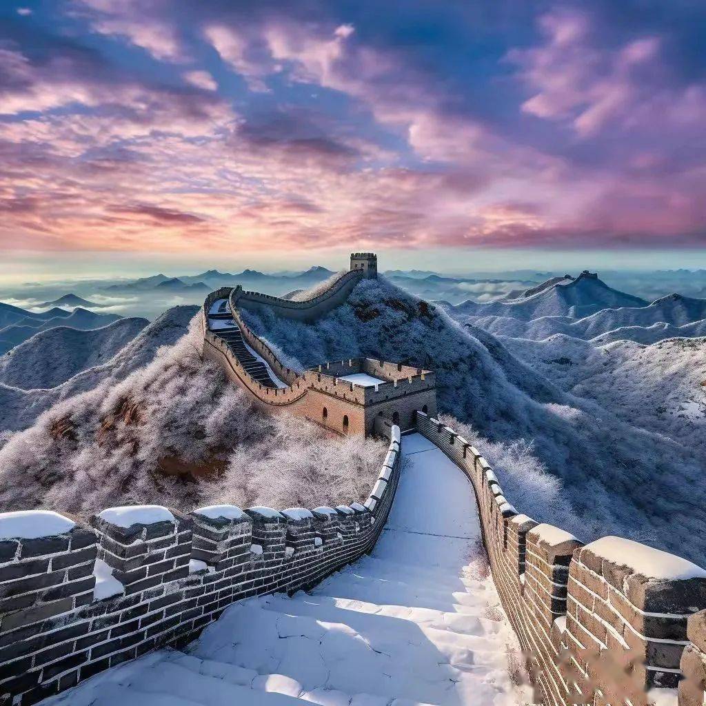 长城的雪景,苍茫大地,万里雪飘